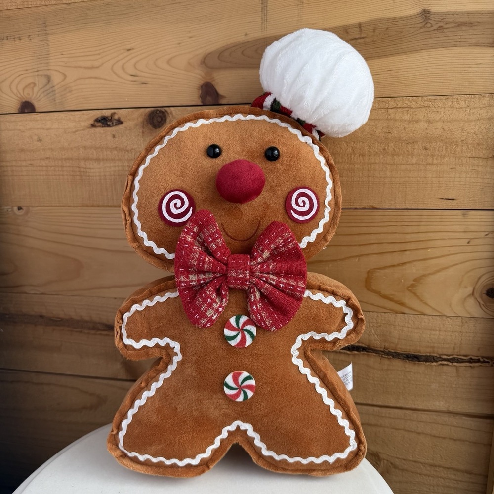 Christmas Gingerbread Plush Pillow Holiday Baking‎ Decor Hobby Lobby Candy Land